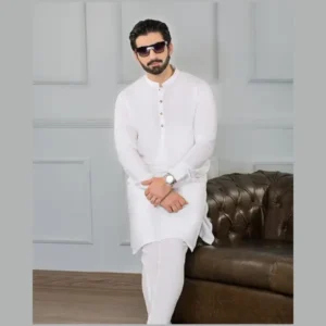 Men's Wash And Wear Plain Suit - 1 Pc Masterpiece Front